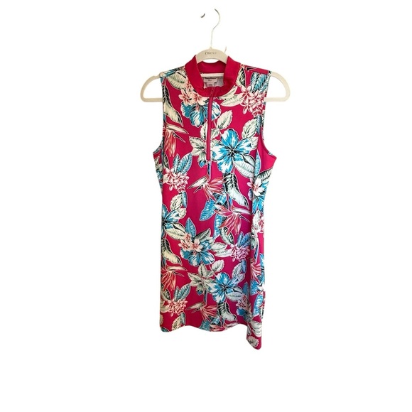Tommy Bahama Floral Mini Dress - Pink and Blue - Picture 1 of 6